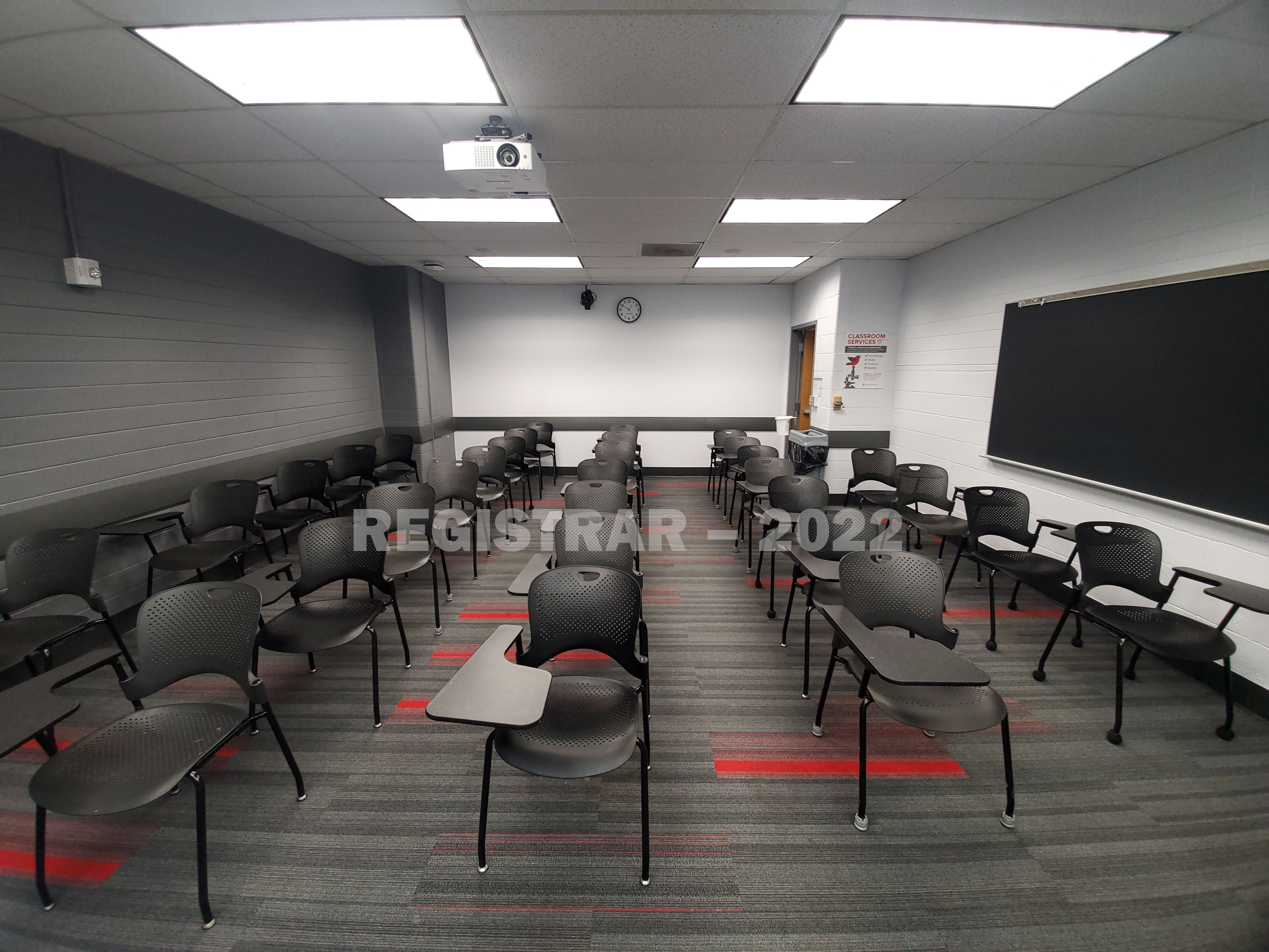 Baker Systems Engineering 130 ultra wide angle view from the front of the room