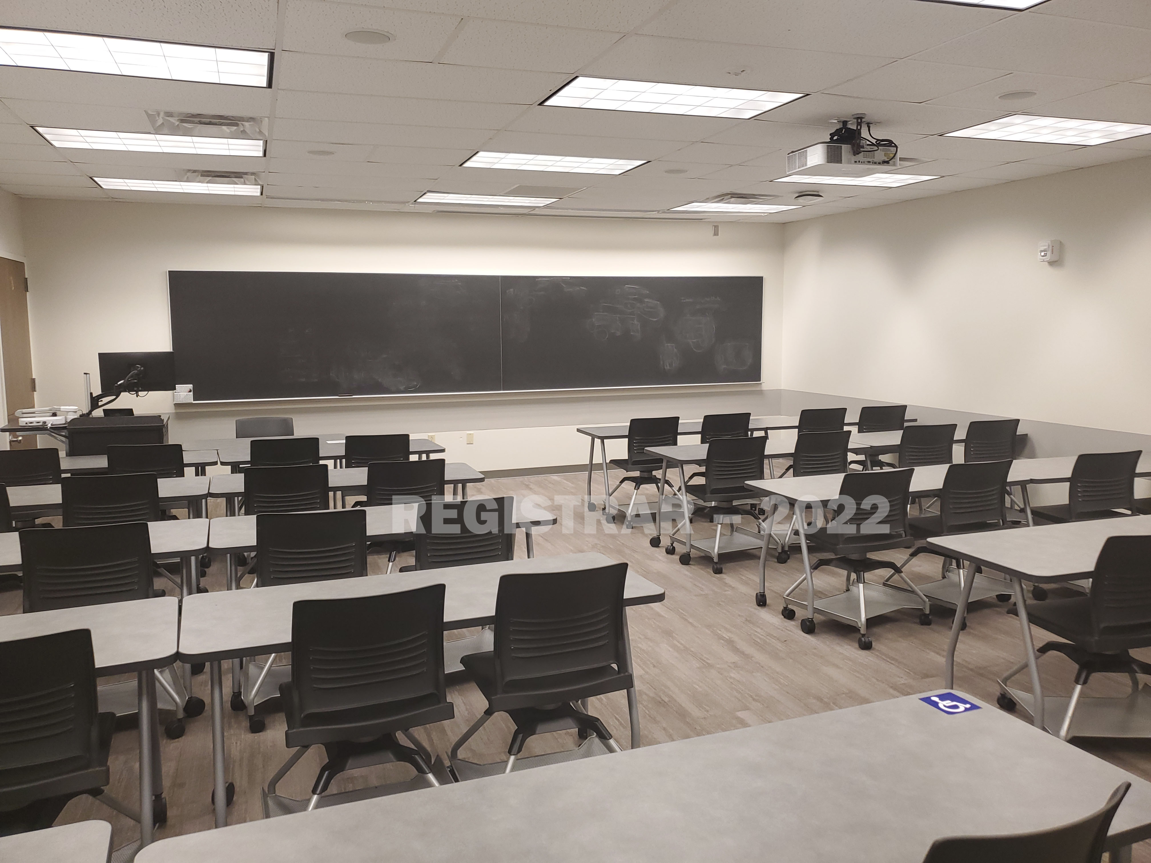 Dreese Lab room 317 view from the back of the room