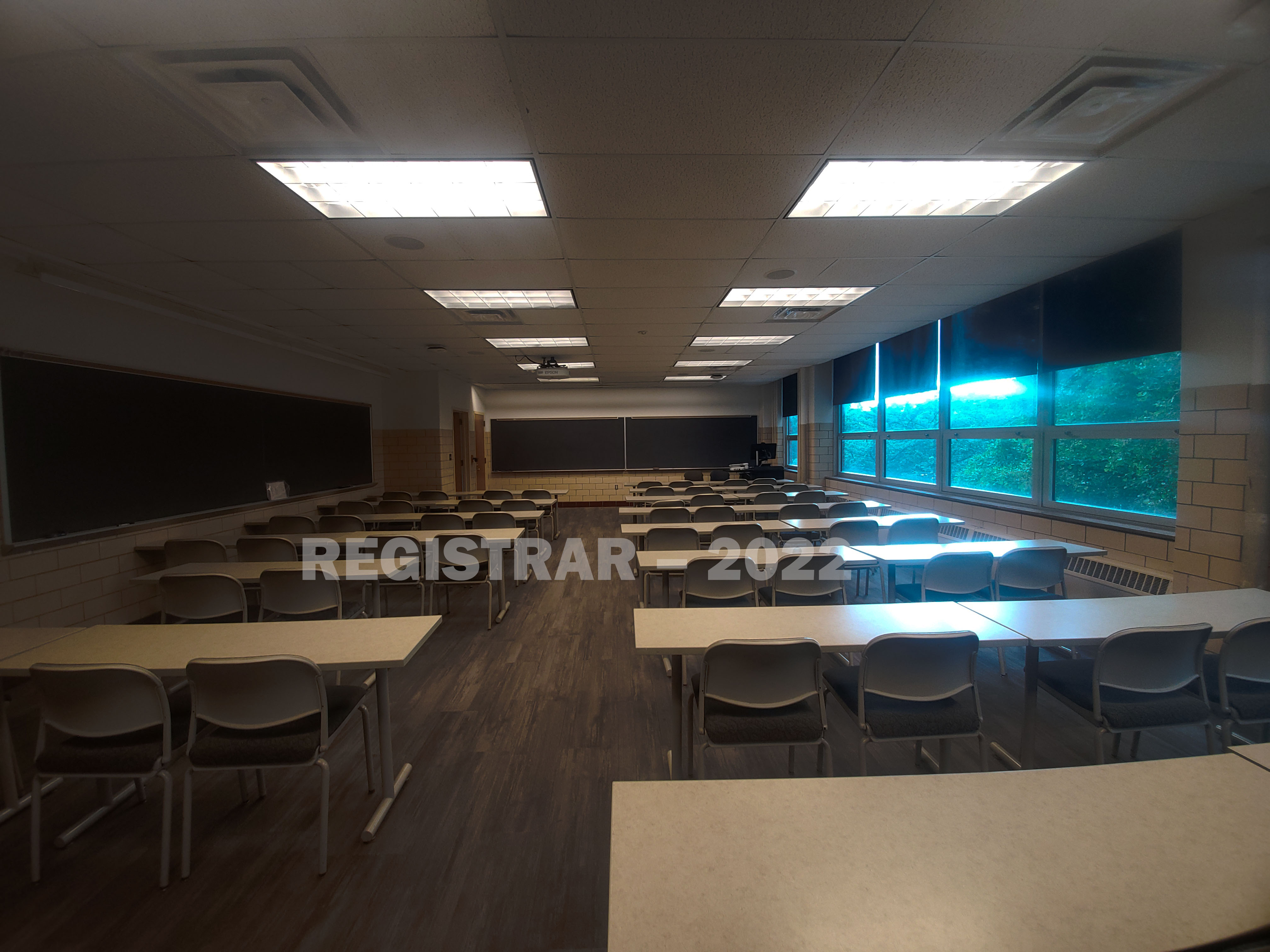Agricultural Administration room 108 ultra wide angle view from the back of room